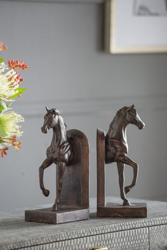 Trotting Horse Bookends Set