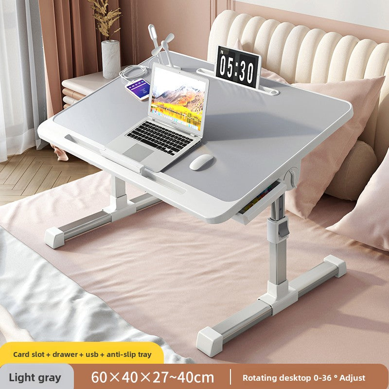 Adjustable Foldable Laptop Bed Desk with USB Port