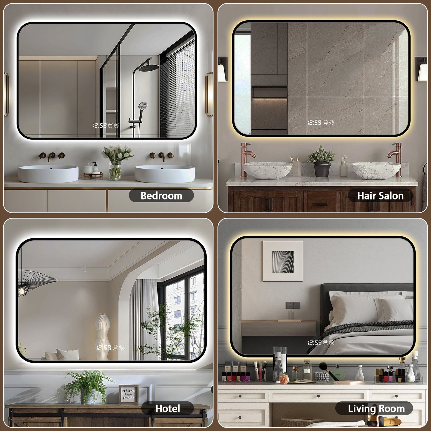 LED Bathroom Mirror - 48 x 24 Inch