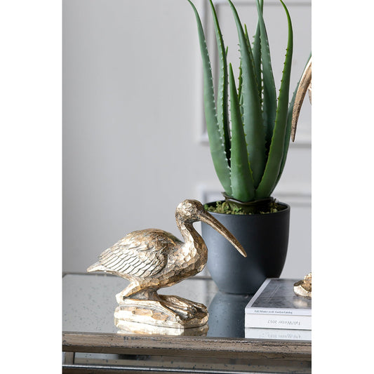 Kneeling Crane Figurine