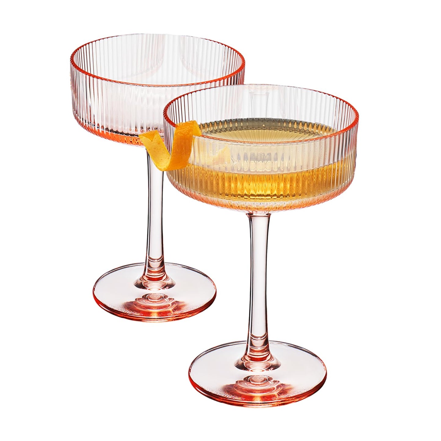 Madrid Acrylic Champagne Coupe Cocktail Glassware, Set of 2