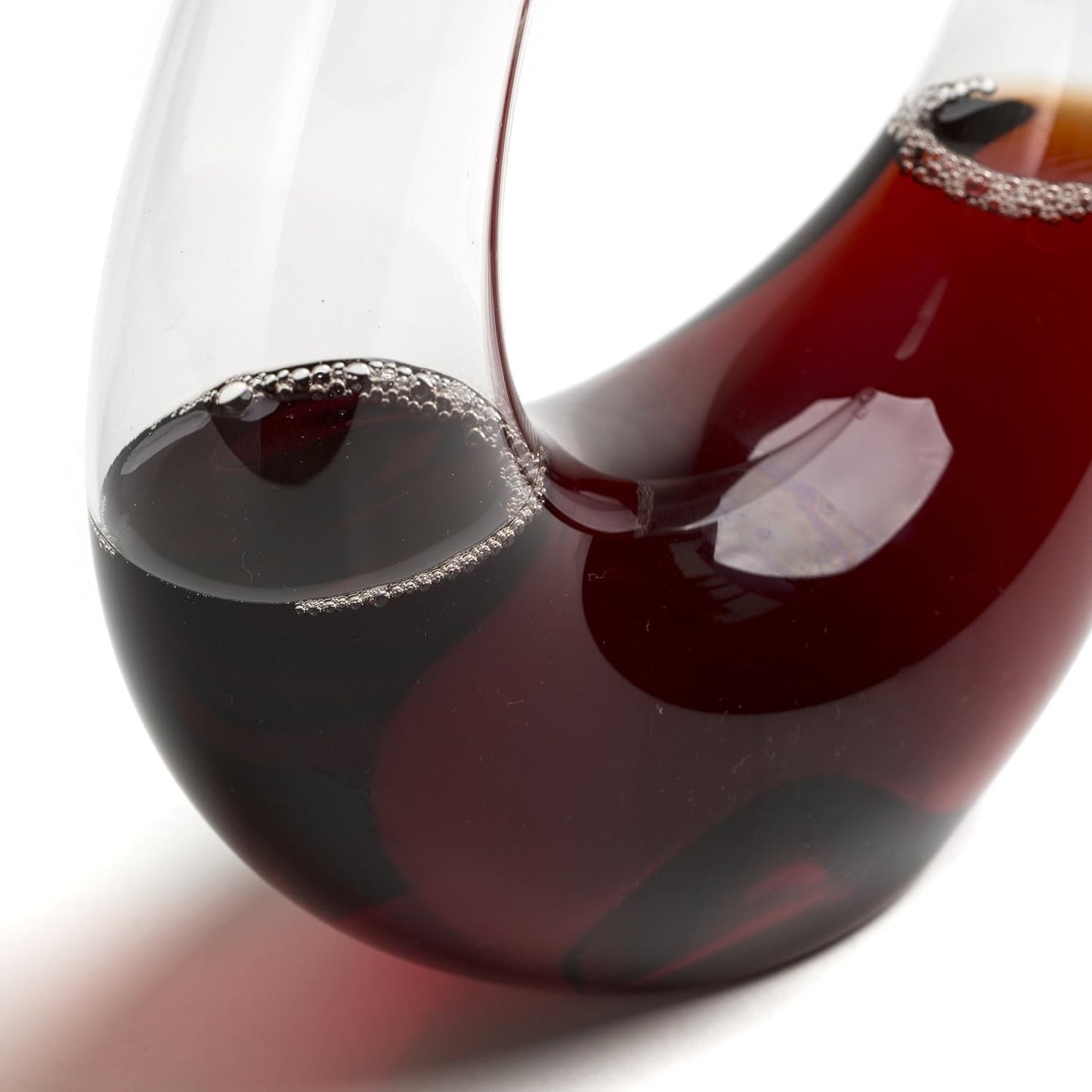U-Shaped Glass Wine & Aerator- Amadeo Unique Curved Wine Decanters - 25 OZ