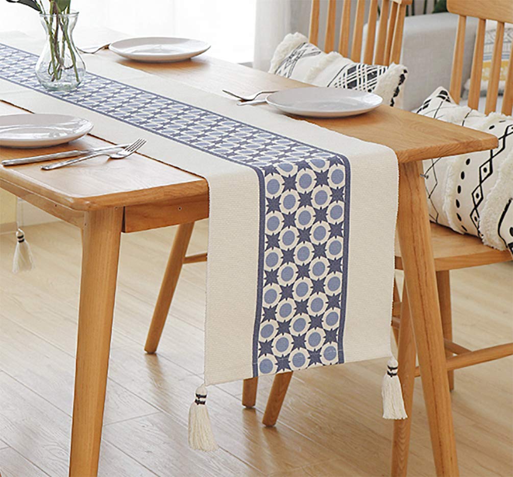 Fennco Styles Diamond Print Braided Cotton Placemats 14" W x 19" L, Set of 4