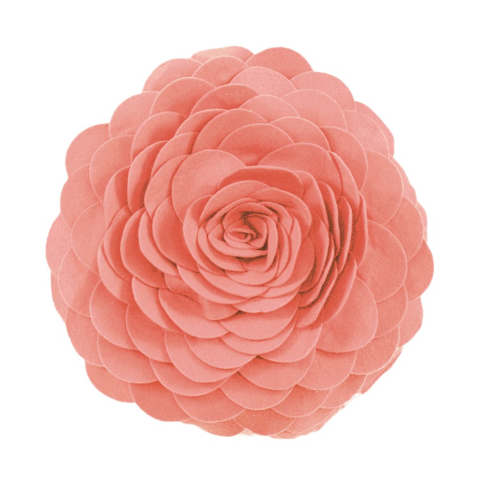 Fennco Styles Eva's Flower Throw Pillow 13" Round - Cute Flower Shaped Decorative Filled Floral Accent Pillow for Home, Couch, Bed, Sofa, Living Room