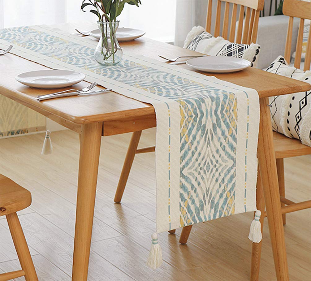 Fennco Styles Diamond Print Braided Cotton Placemats 14" W x 19" L, Set of 4