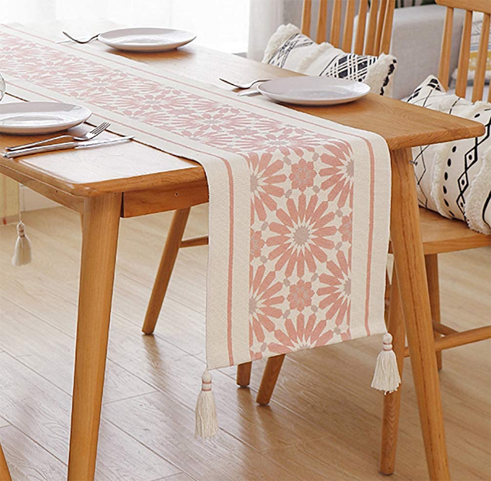 Fennco Styles Diamond Print Braided Cotton Placemats 14" W x 19" L, Set of 4