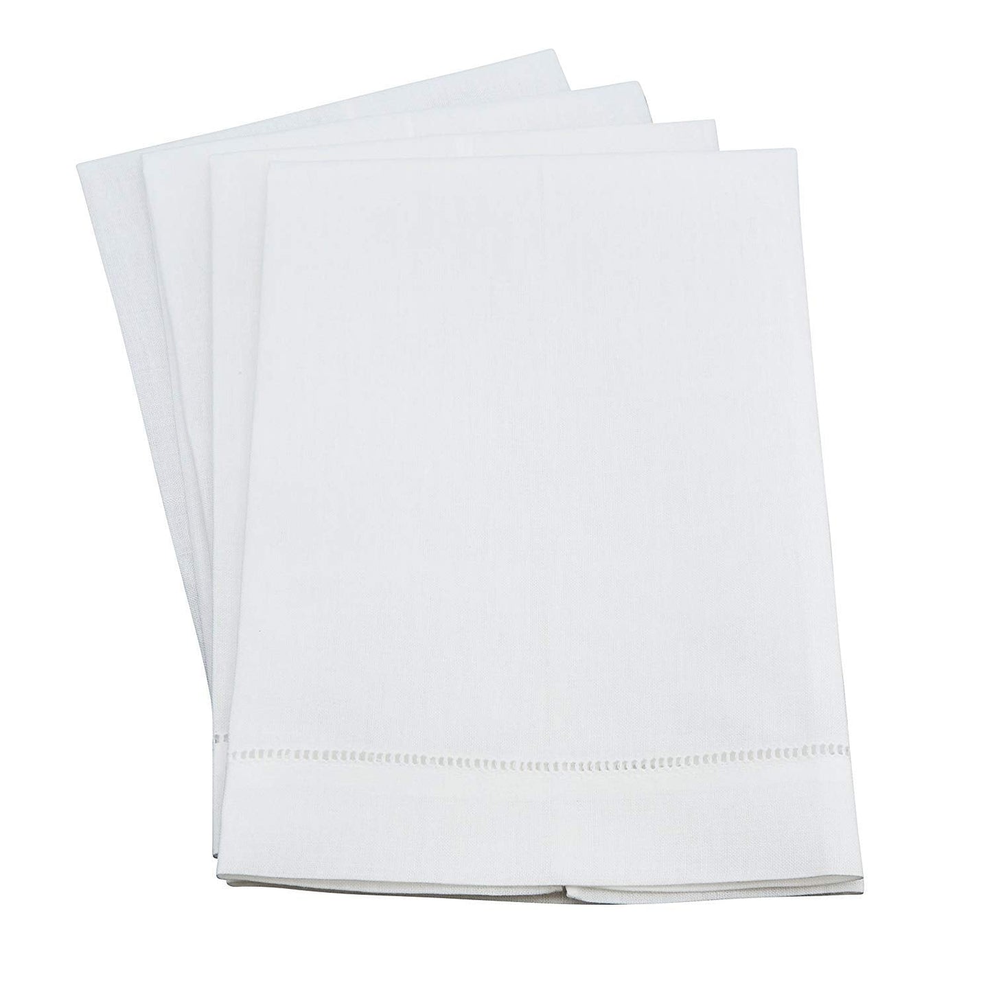 Fennco Styles Handmade Basic Hemstitch Border Linen-Cotton Tablecloth