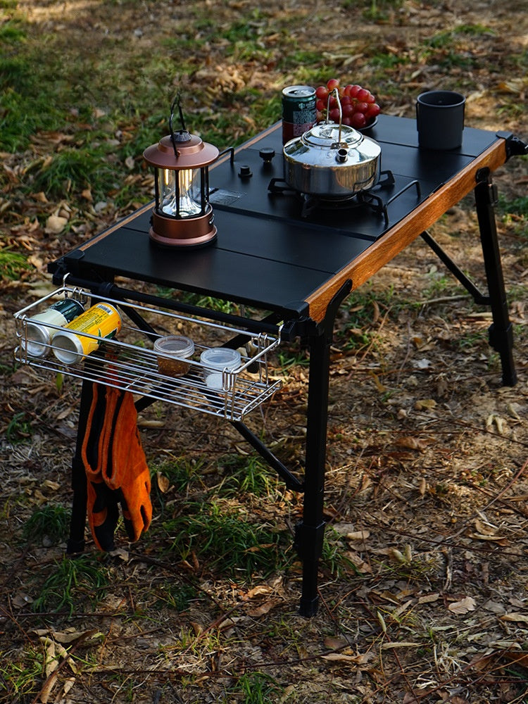Portable Adjustable Height Camping Aluminum Table