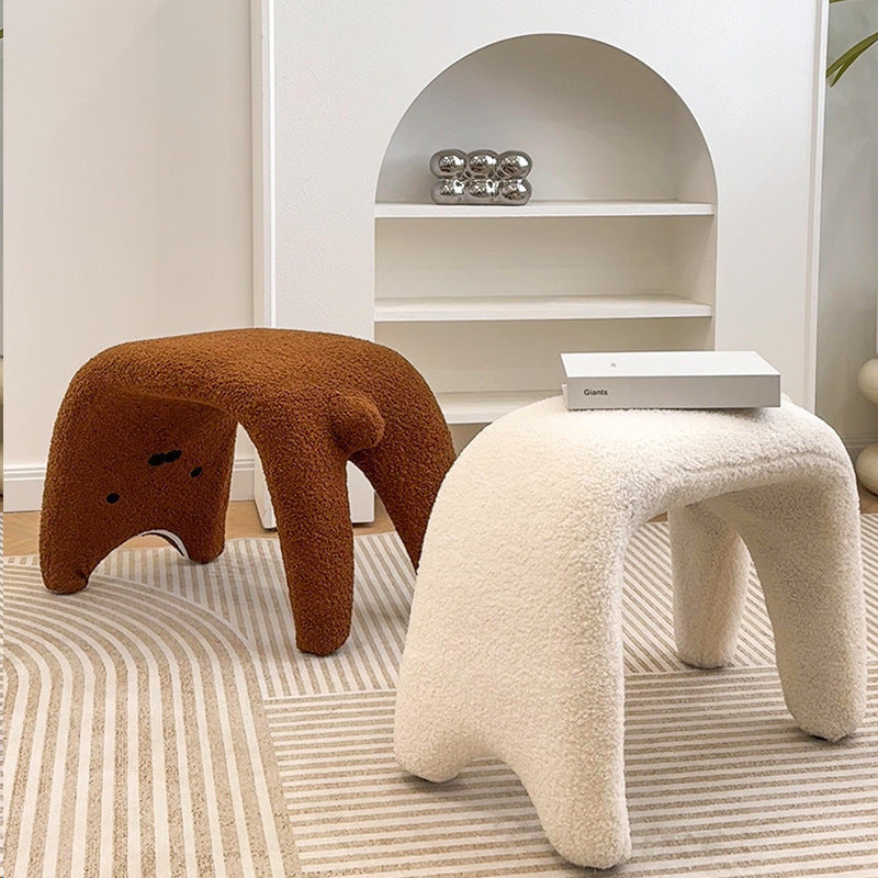 Cute Cat Design Wooden Stool