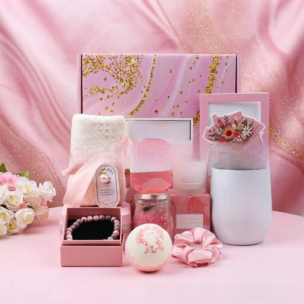 Pink Spa Gift Basket Set