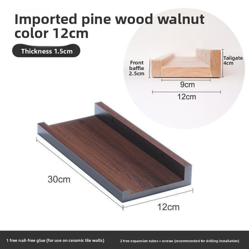 Nordic Solid Wood Wall Shelf