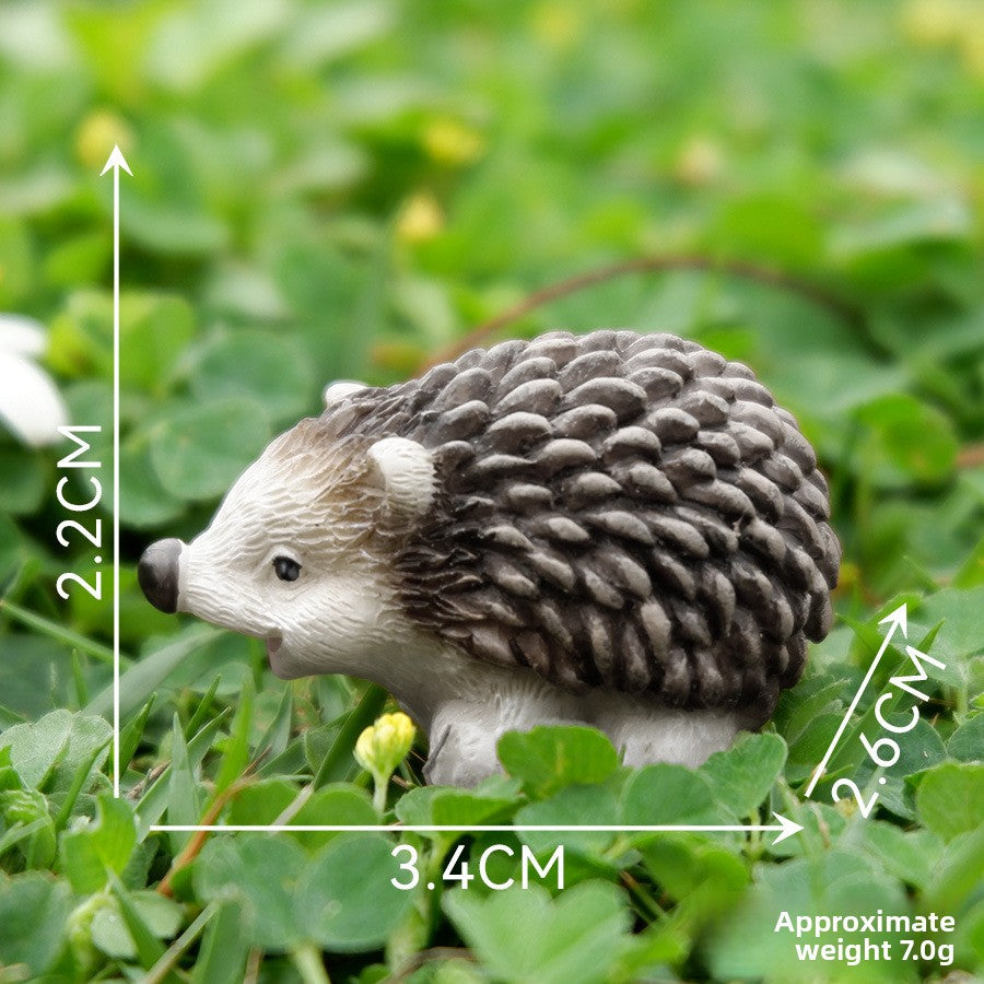 Miniature Hedgehog Figurine for Garden and Home Decoration