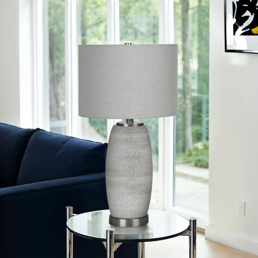 Lighting, Table Lamp, Ceramic, Modern - Gray