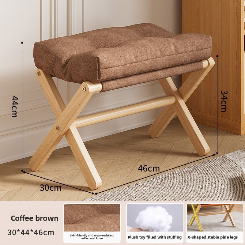 Shoe-changing stool, footrest chair