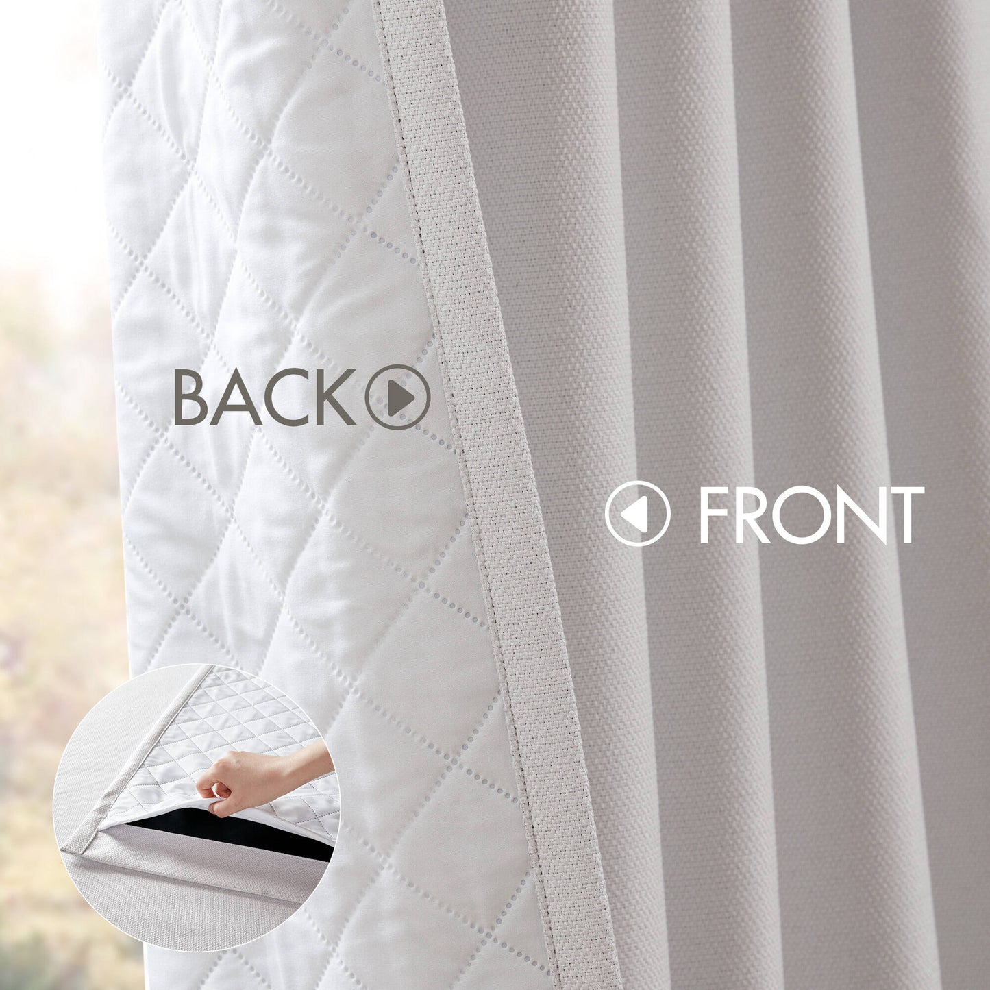 2-PK 52x84" Sound Blocking Total Blackout Curtain Panel Pair