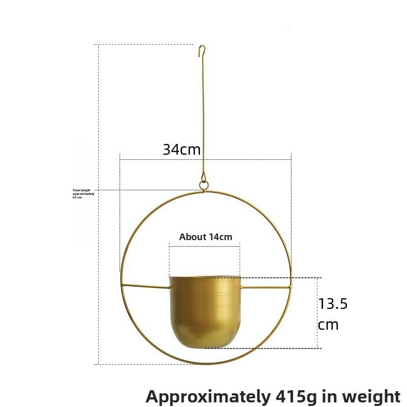 Nordic Iron Hanging Flower Pot for Plants