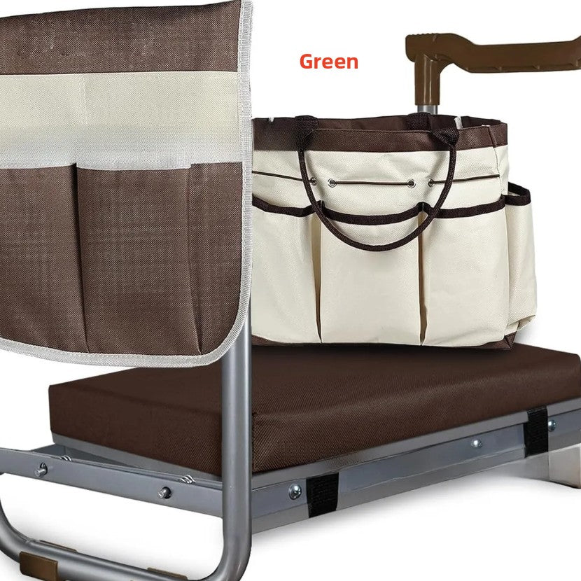 Foldable Garden Kneeler Stool with Tool Storage