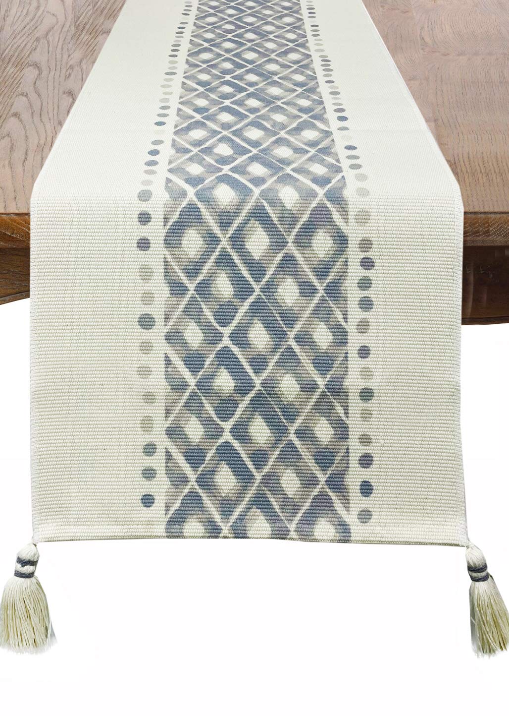 Fennco Styles Diamond Print Braided Cotton Placemats 14" W x 19" L, Set of 4