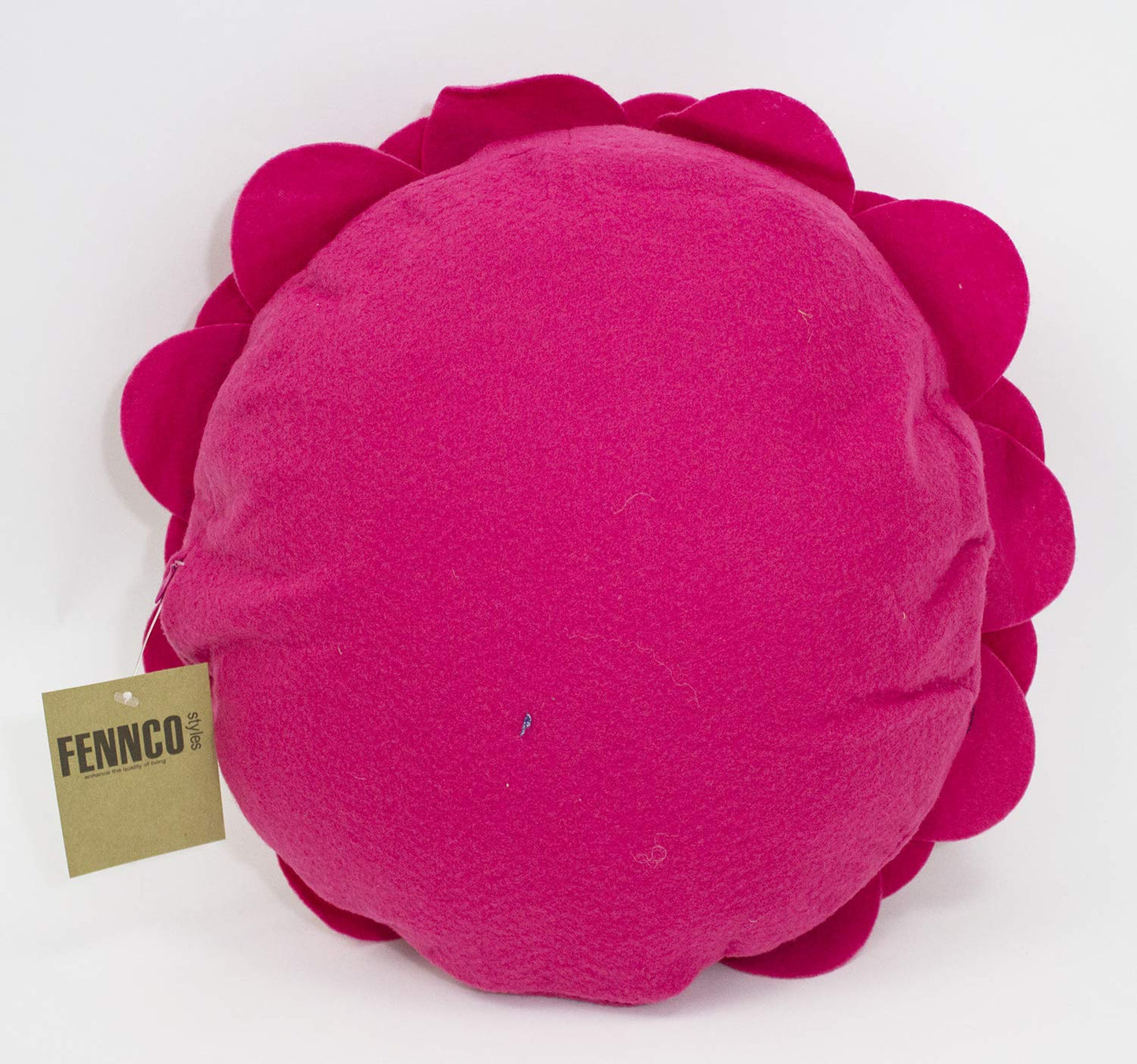 Fennco Styles Eva's Flower Throw Pillow 13" Round - Cute Flower Shaped Decorative Filled Floral Accent Pillow for Home, Couch, Bed, Sofa, Living Room