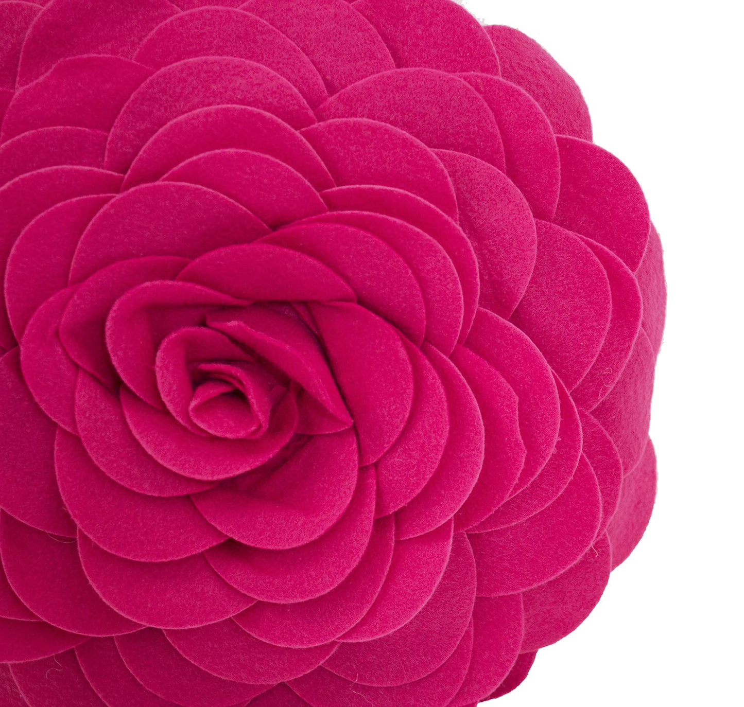 Fennco Styles Eva's Flower Throw Pillow 13" Round - Cute Flower Shaped Decorative Filled Floral Accent Pillow for Home, Couch, Bed, Sofa, Living Room