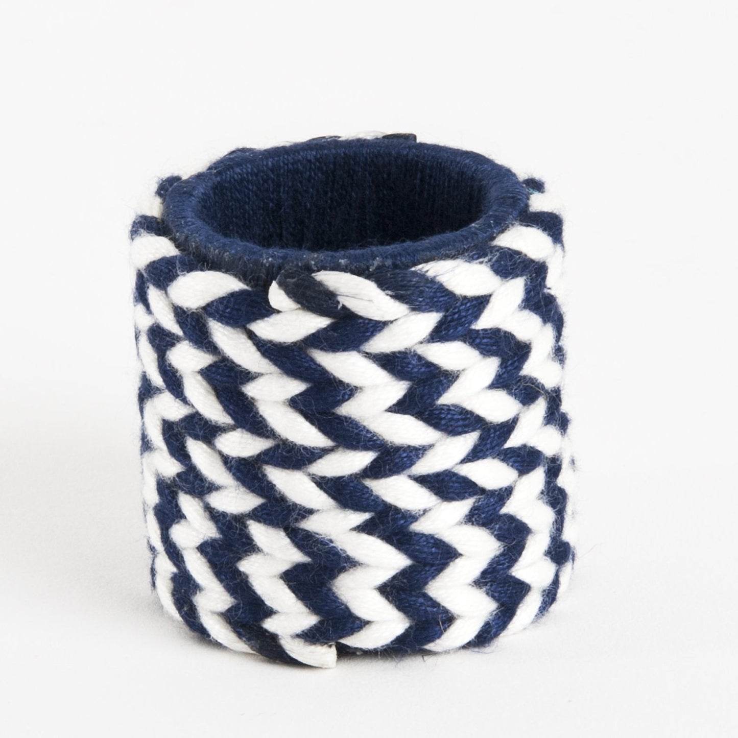 Fennco Styles Two Tone Braid Design Napkin Rings, Set of 4