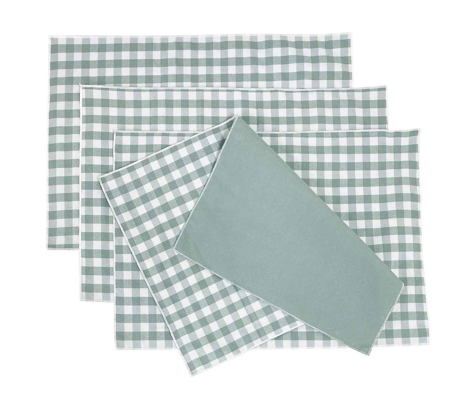 Fennco Styles Handmade Reversible Checkered Border Design Table Runner - Check Table Cover for Home, Dining Table, Banquet and Special Occasion