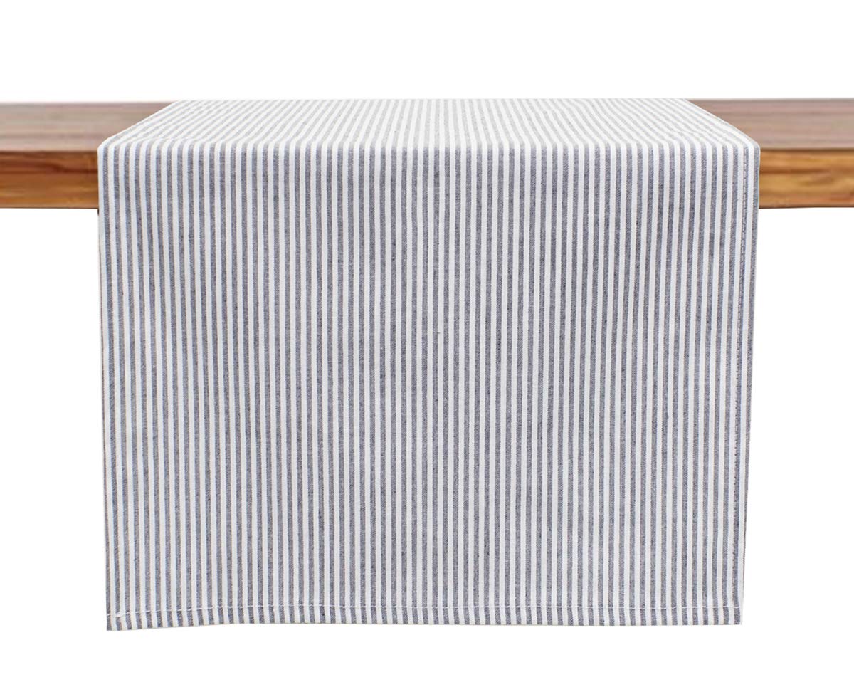 Fennco Styles Simple Ticking Stripes 100% Pure Cotton Placemats 13 x 19 Inch, Set of 4