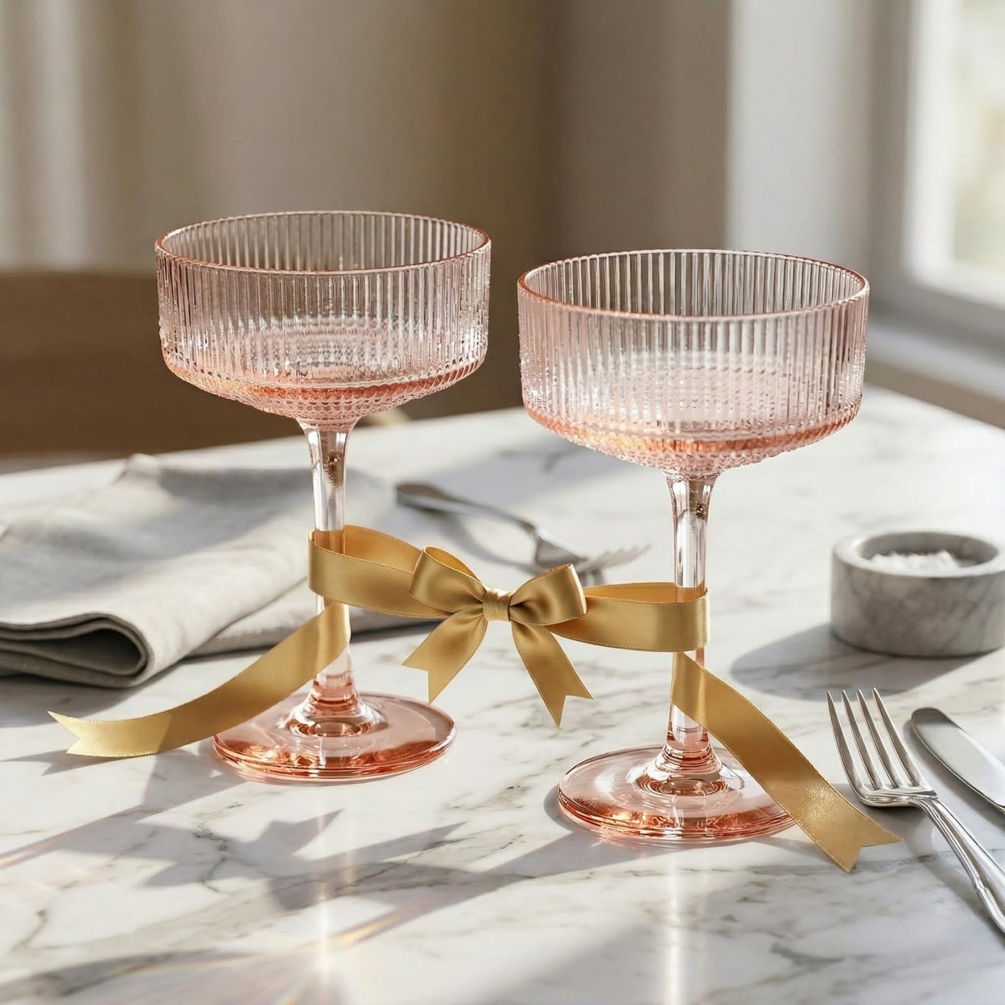 Madrid Acrylic Champagne Coupe Cocktail Glassware, Set of 2