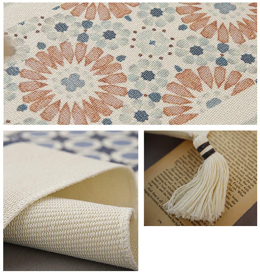 Fennco Styles Diamond Print Braided Cotton Placemats 14" W x 19" L, Set of 4