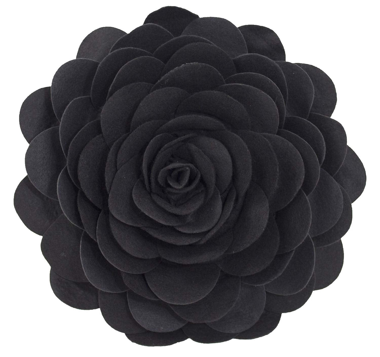 Fennco Styles Eva's Flower Throw Pillow 13" Round - Cute Flower Shaped Decorative Filled Floral Accent Pillow for Home, Couch, Bed, Sofa, Living Room
