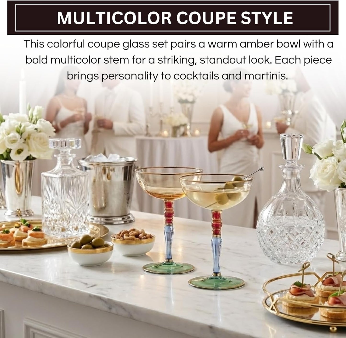 Khen Ravello Coupe Glassware - Set of 2