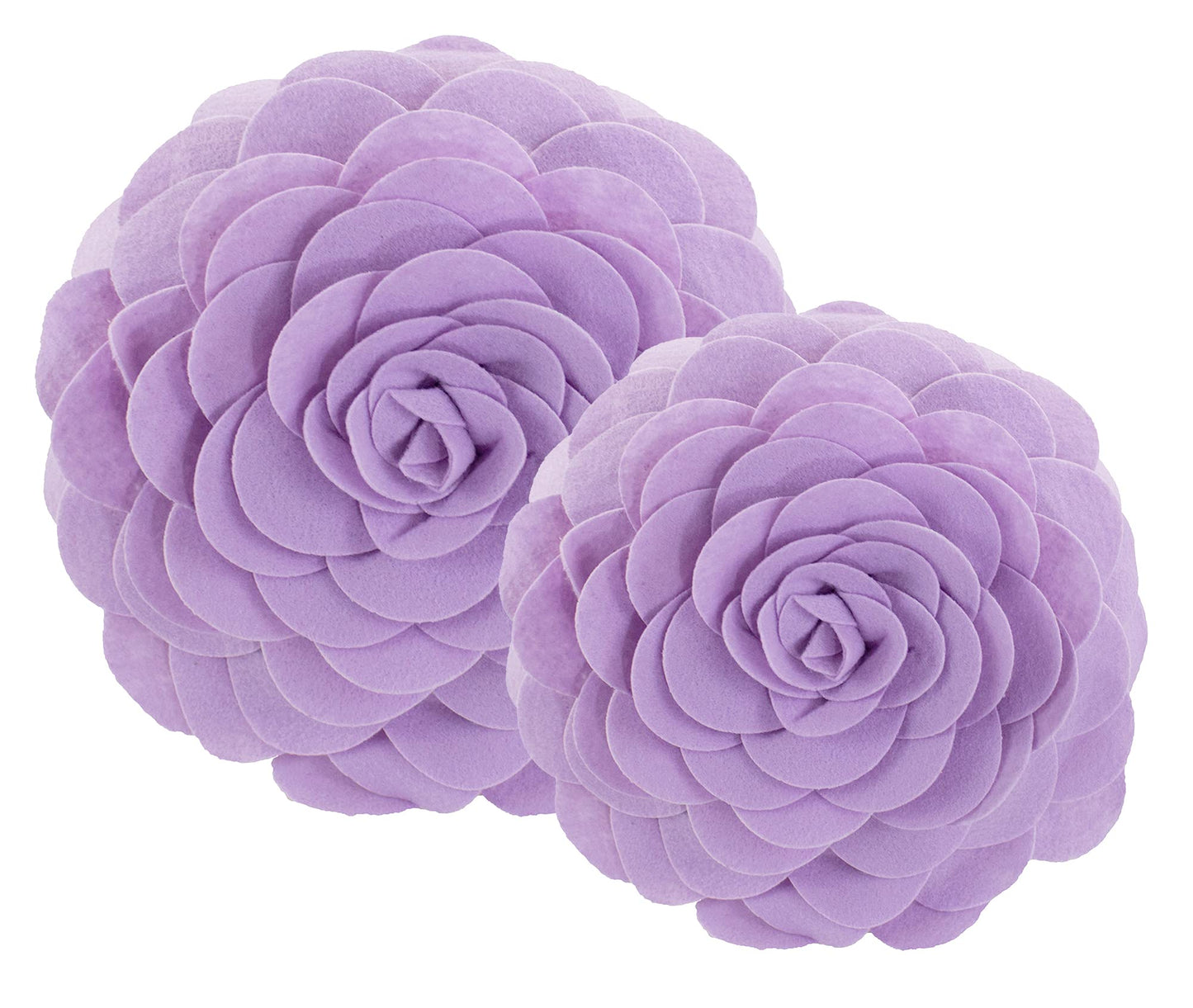 Fennco Styles Eva's Flower Throw Pillow 13" Round - Cute Flower Shaped Decorative Filled Floral Accent Pillow for Home, Couch, Bed, Sofa, Living Room