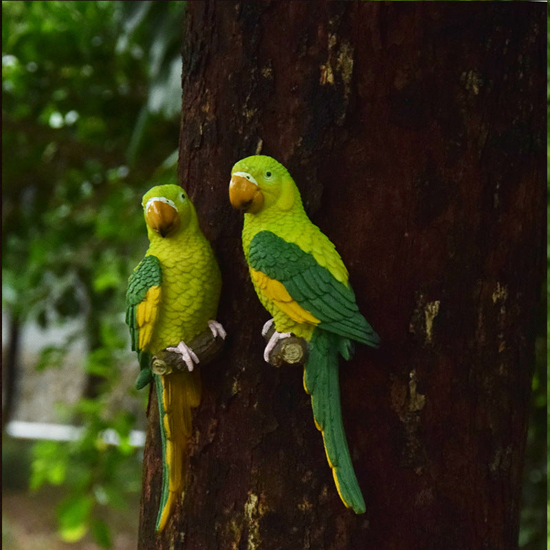 Simulated Parrot Bird Model Home Garden Ornament