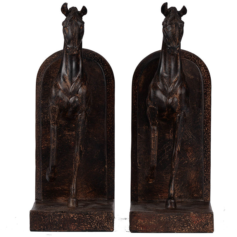 Trotting Horse Bookends Set