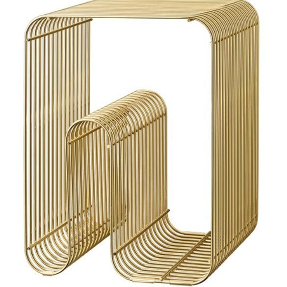 Nordic Iron Side Table with Storage