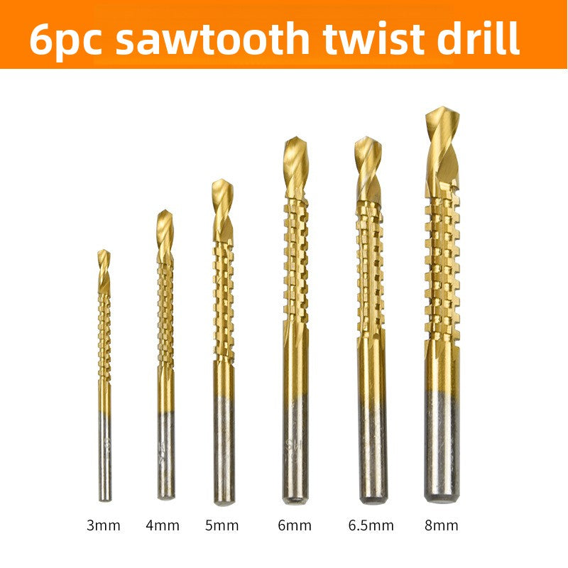 Serrated Twist Drill Bits for Woodworking