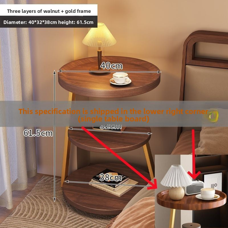 Round Multifunctional Side Table with Medieval Design