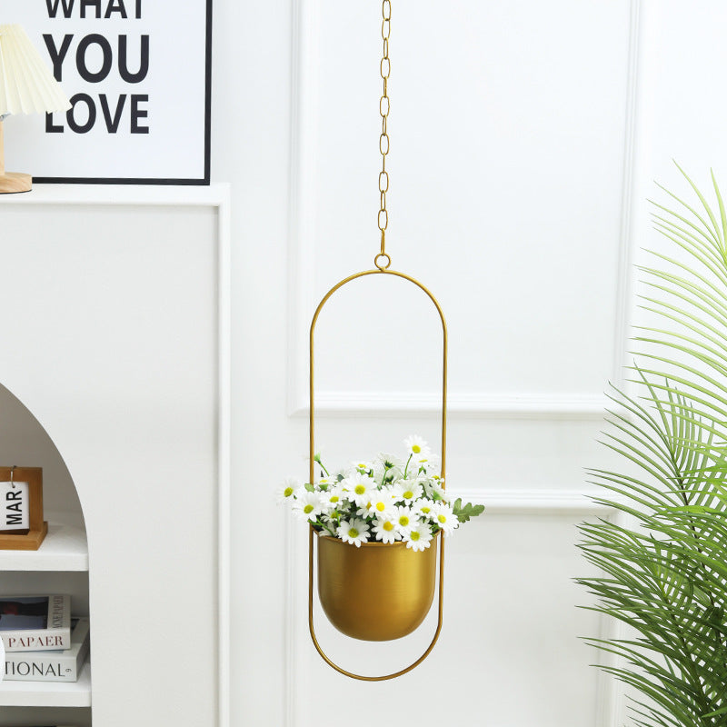 Nordic Iron Hanging Flower Pot for Plants