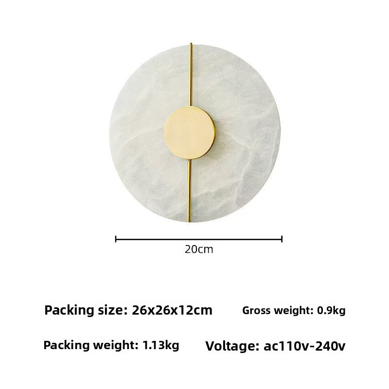 Imitation Marble Wall Lamp with Eye Protection Warm Light