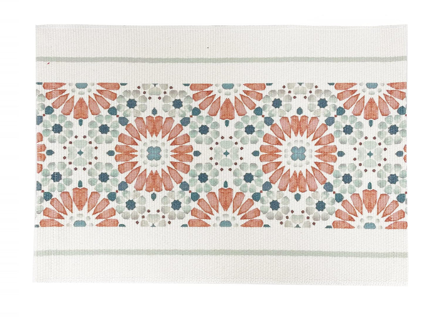 Fennco Styles Diamond Print Braided Cotton Placemats 14" W x 19" L, Set of 4
