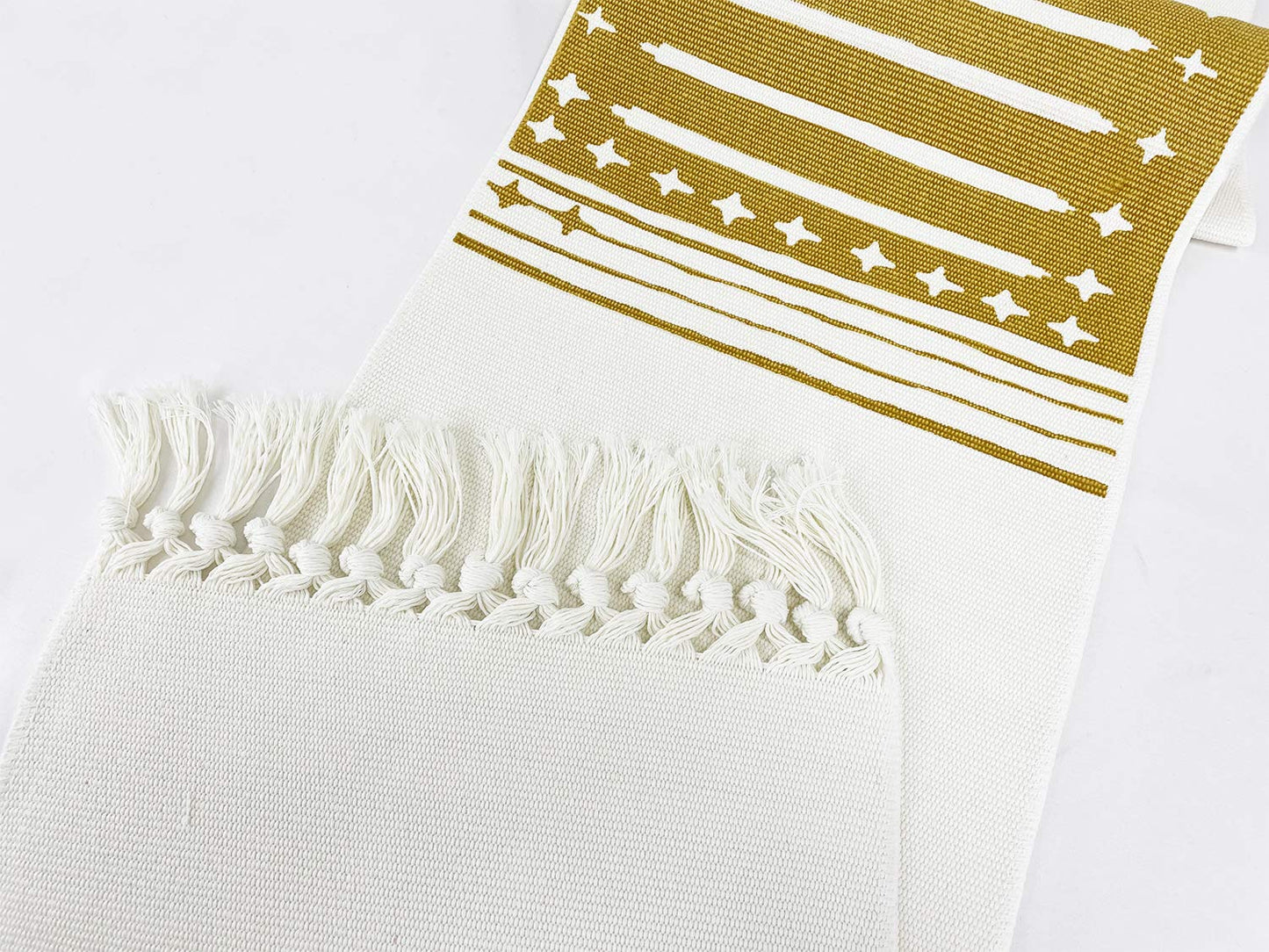 Fennco Styles Diamond Print Braided Cotton Placemats 14" W x 19" L, Set of 4