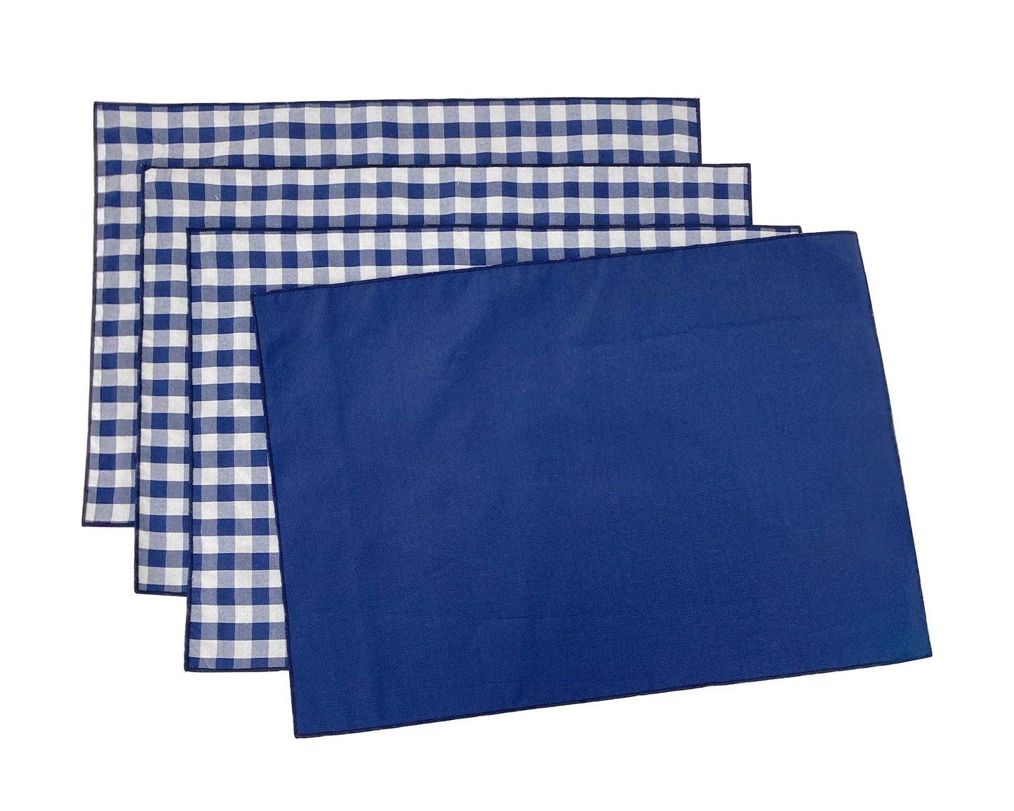 Fennco Styles Handmade Reversible Checkered Border Design Table Runner - Check Table Cover for Home, Dining Table, Banquet and Special Occasion