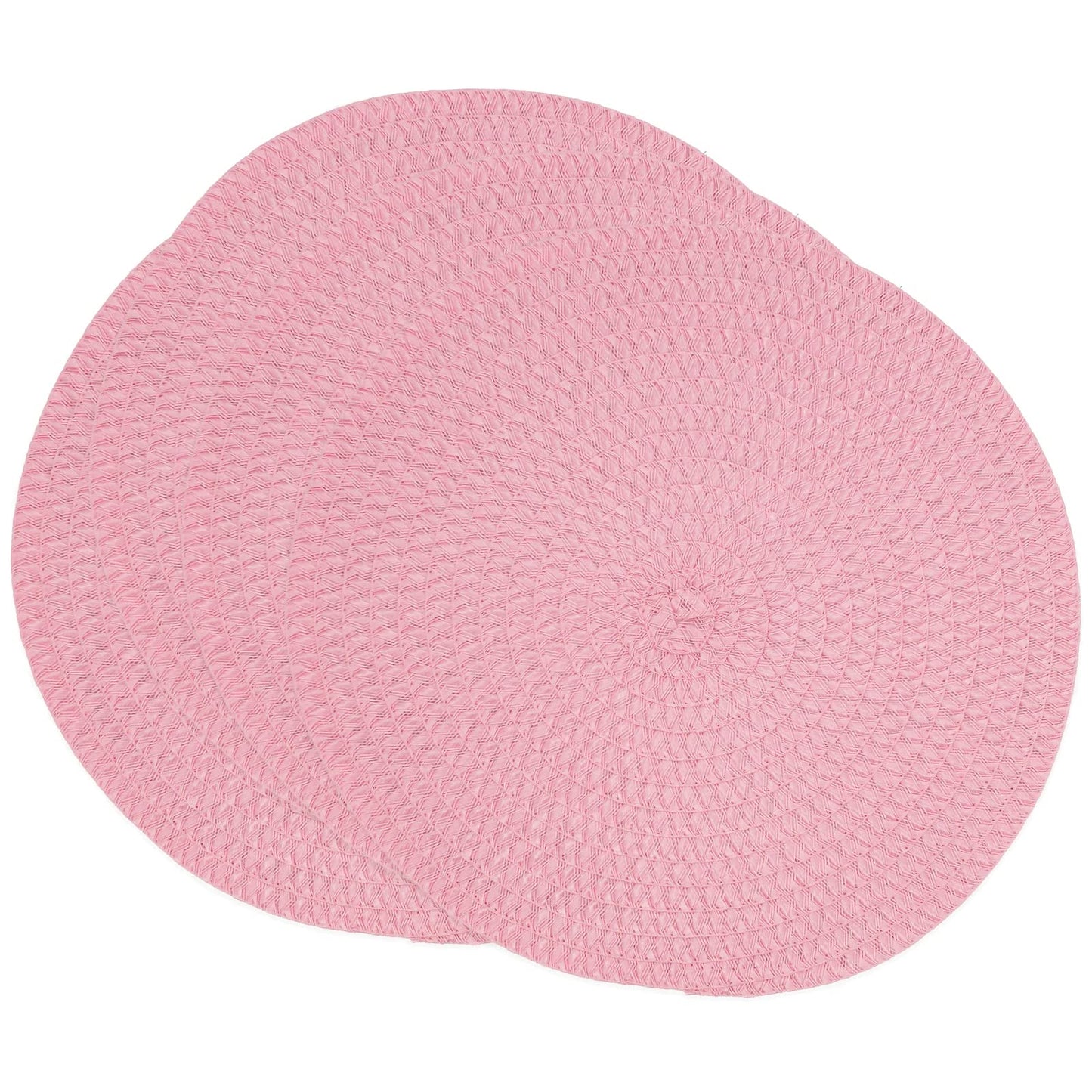 Fennco Styles Modern Everyday Textured Placemats 15 Inches Round, Set of 4 – Black Woven Table Mats for Home, Dining Room Décor, Banquets, Indoor & Outdoor and Special Events