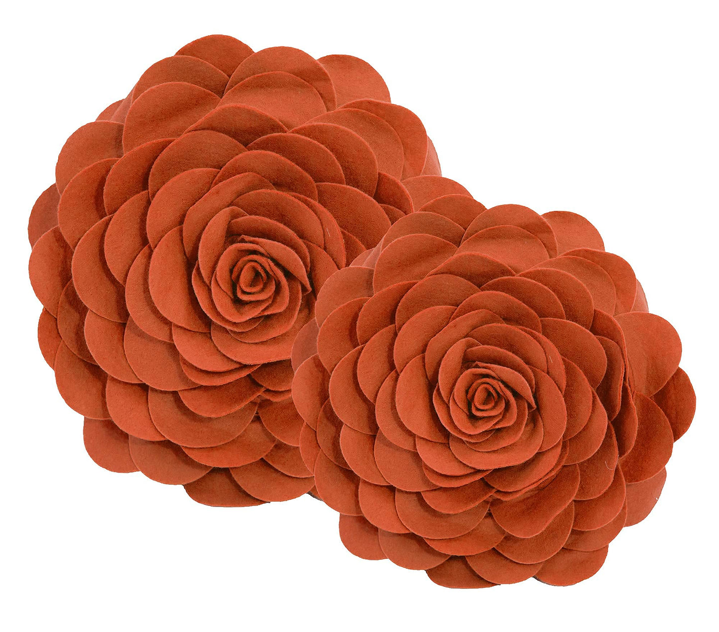 Fennco Styles Eva's Flower Throw Pillow 13" Round - Cute Flower Shaped Decorative Filled Floral Accent Pillow for Home, Couch, Bed, Sofa, Living Room
