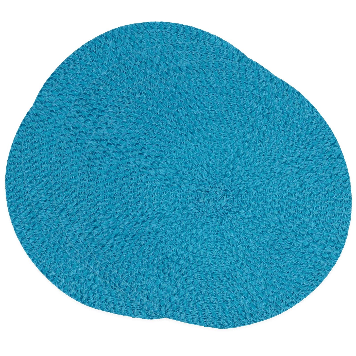 Fennco Styles Modern Everyday Textured Placemats 15 Inches Round, Set of 4 – Black Woven Table Mats for Home, Dining Room Décor, Banquets, Indoor & Outdoor and Special Events