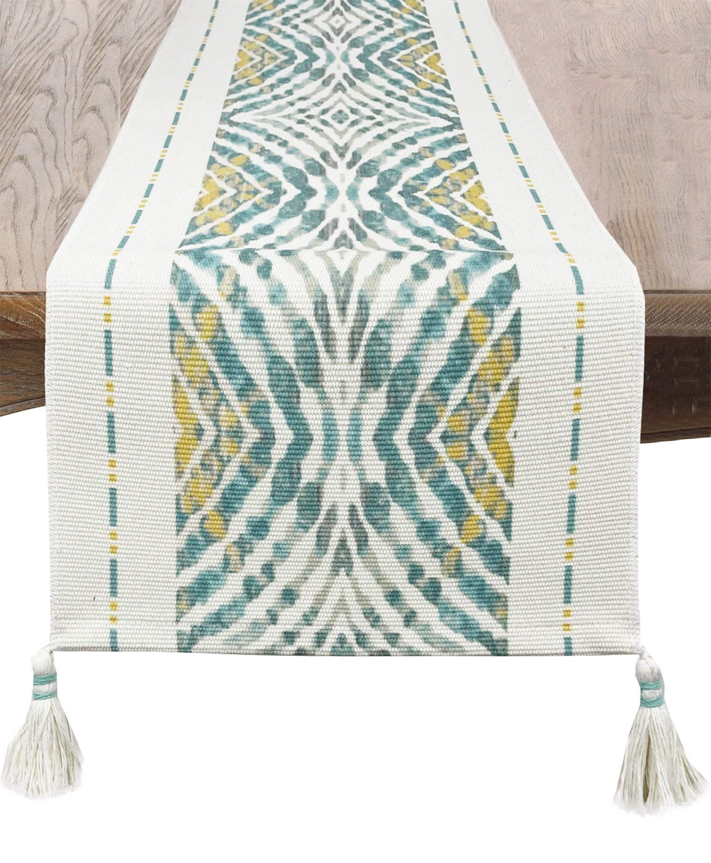 Fennco Styles Diamond Print Braided Cotton Placemats 14" W x 19" L, Set of 4