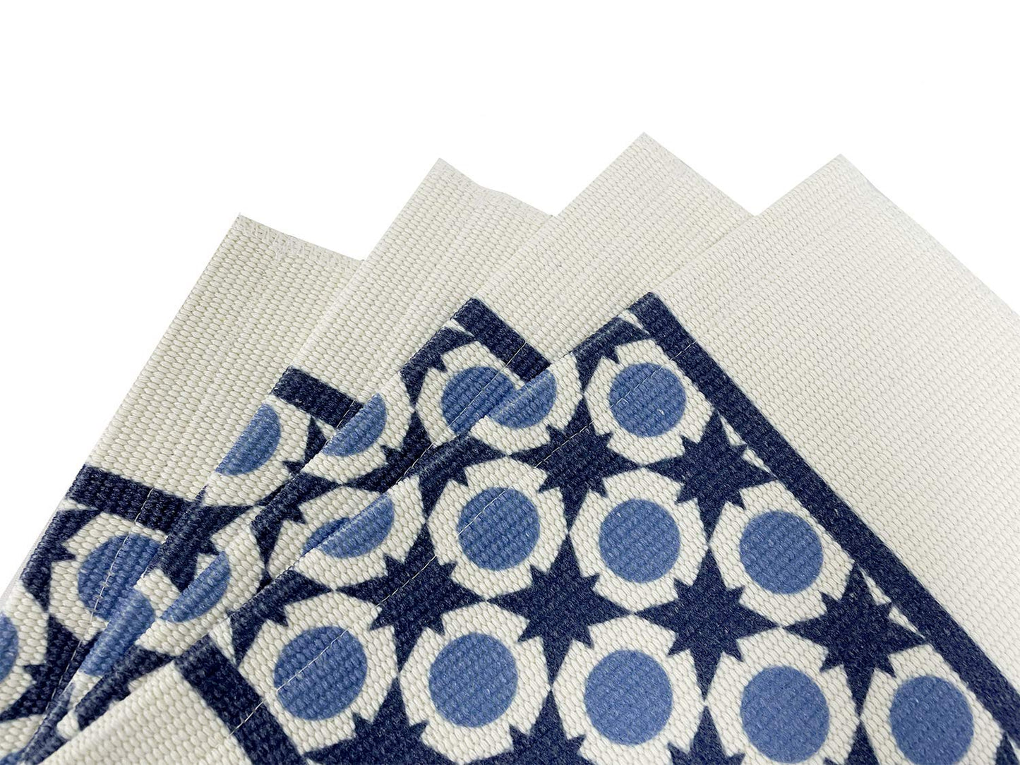 Fennco Styles Diamond Print Braided Cotton Placemats 14" W x 19" L, Set of 4
