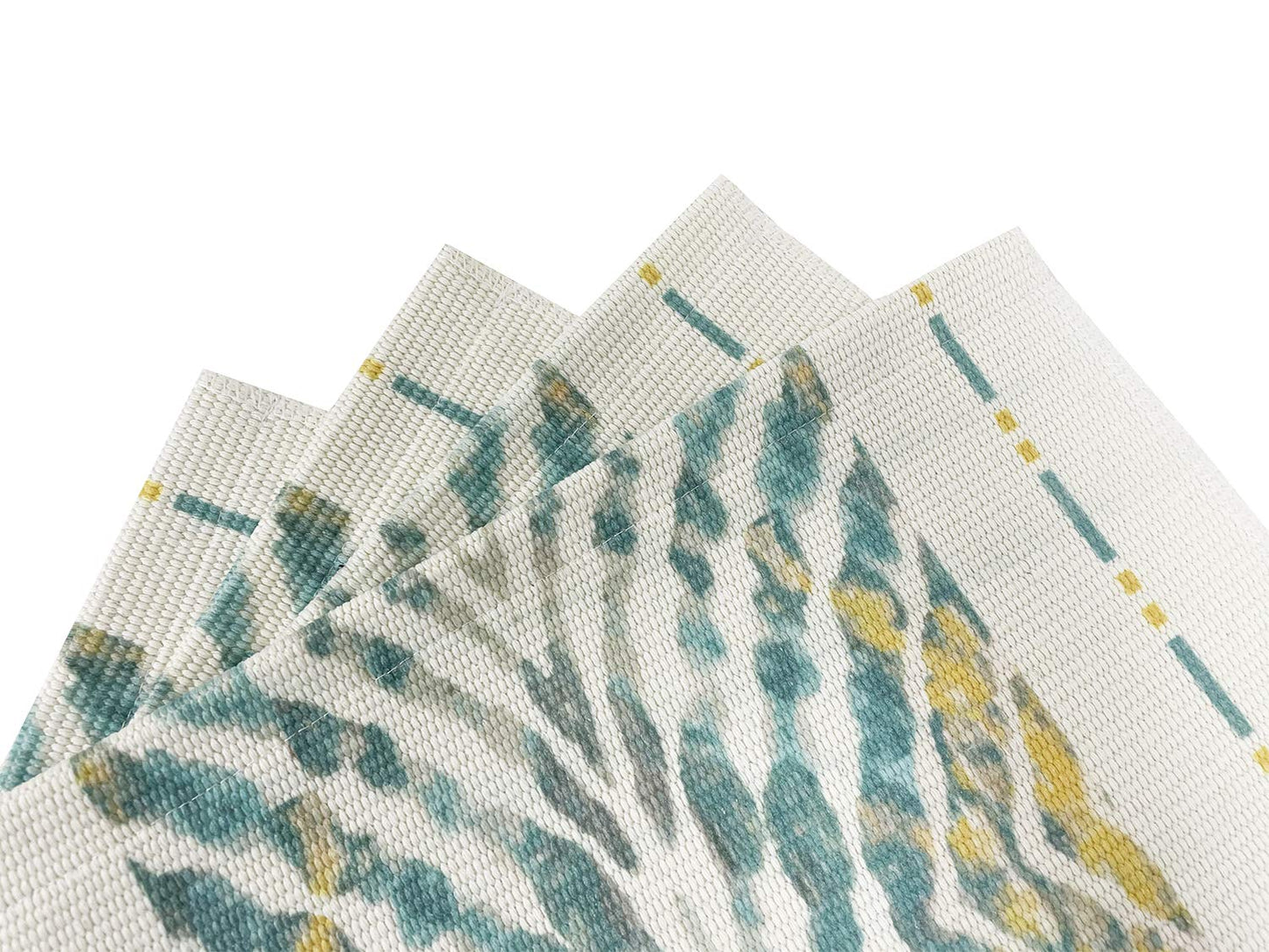 Fennco Styles Diamond Print Braided Cotton Placemats 14" W x 19" L, Set of 4