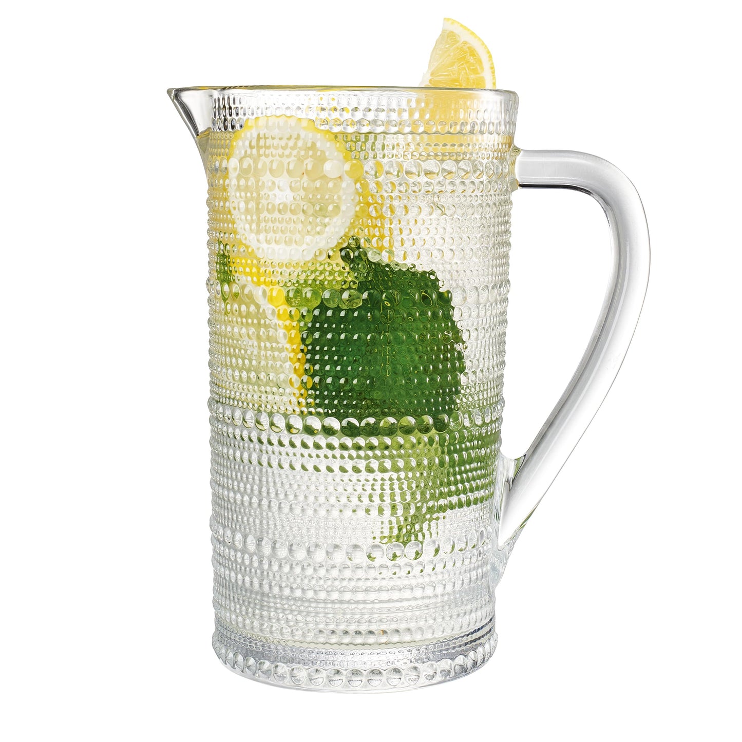 Bombay Hobnail Glass Pitcher for Juice and Lemonade | 32 oz