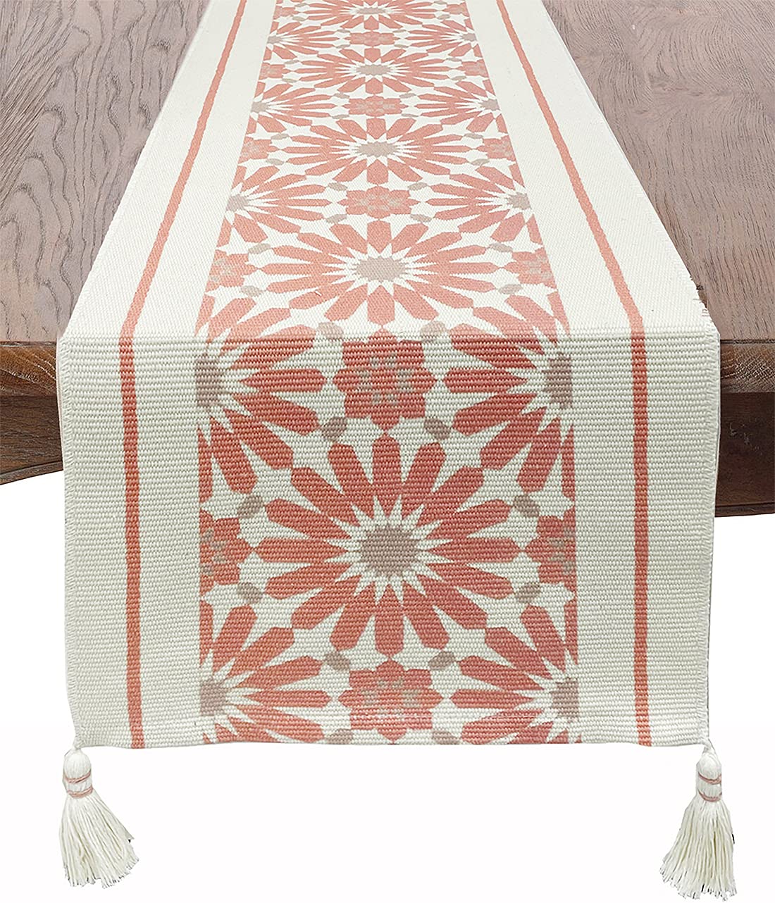 Fennco Styles Diamond Print Braided Cotton Placemats 14" W x 19" L, Set of 4